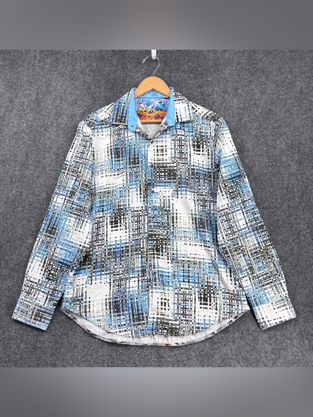 Robert Graham Cape Sim Maximalist Techno Long Sleeve Shirt Men’s Classic Fit M